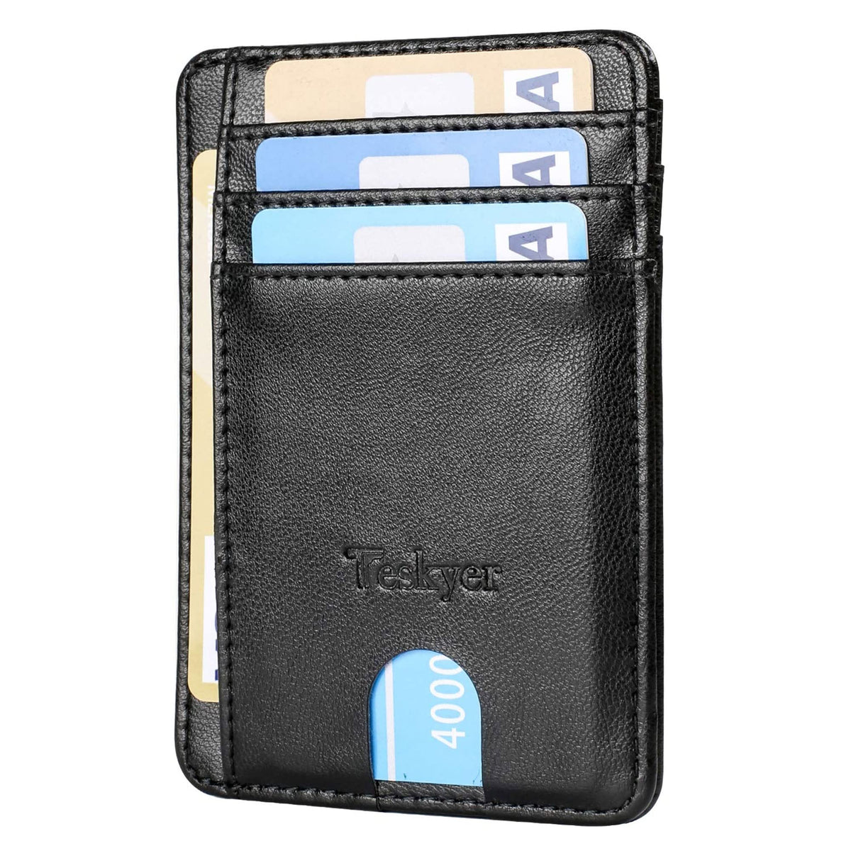  Teskyer Slim Wallet for Men, Minimalist Front Pocket RFID  Blocking Leather Wallet Credit Card Holder for Men & Women : Clothing,  Shoes & Jewelry