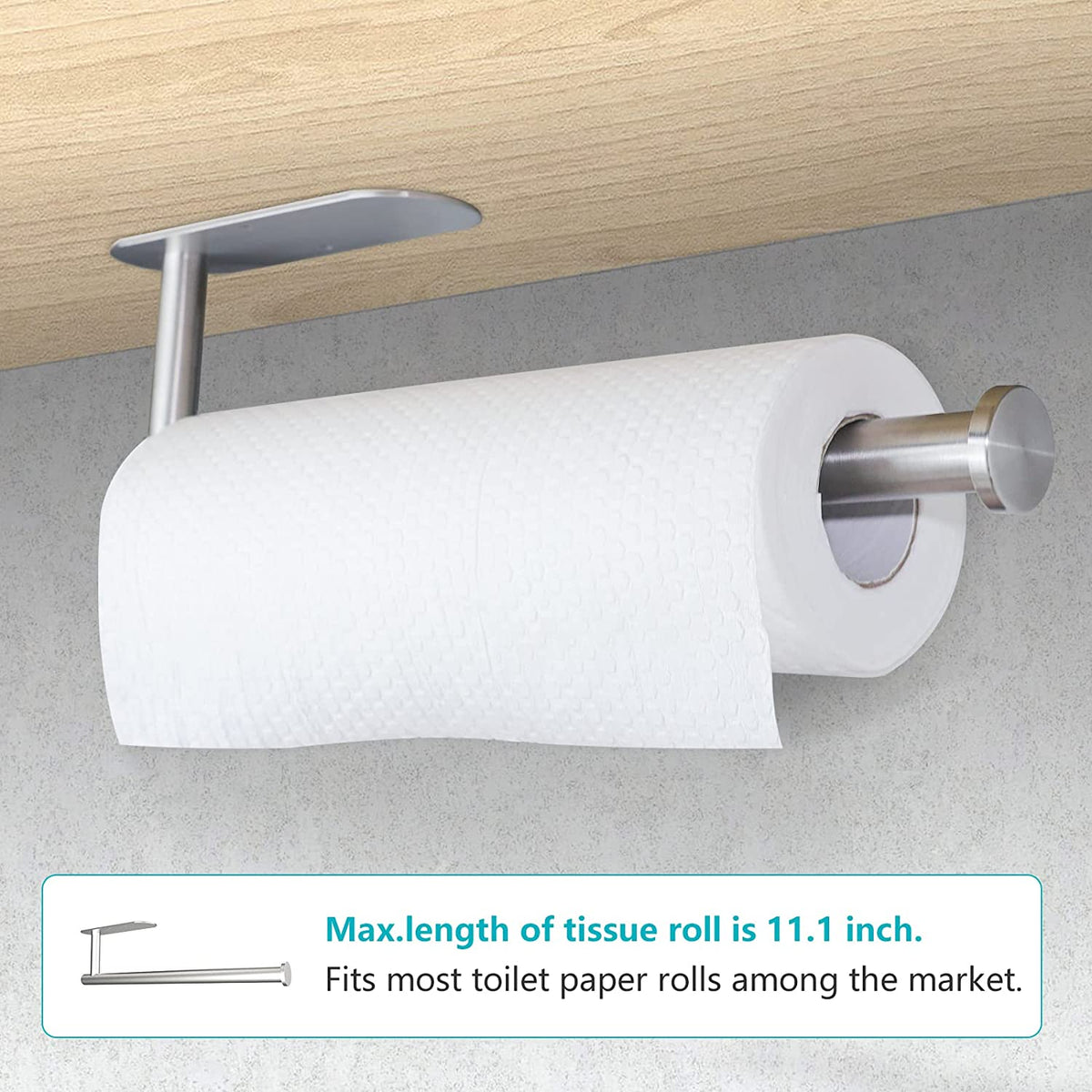 Toilet Paper Holder, Toilet Paper Roll Holder Wall Mounted, Fits