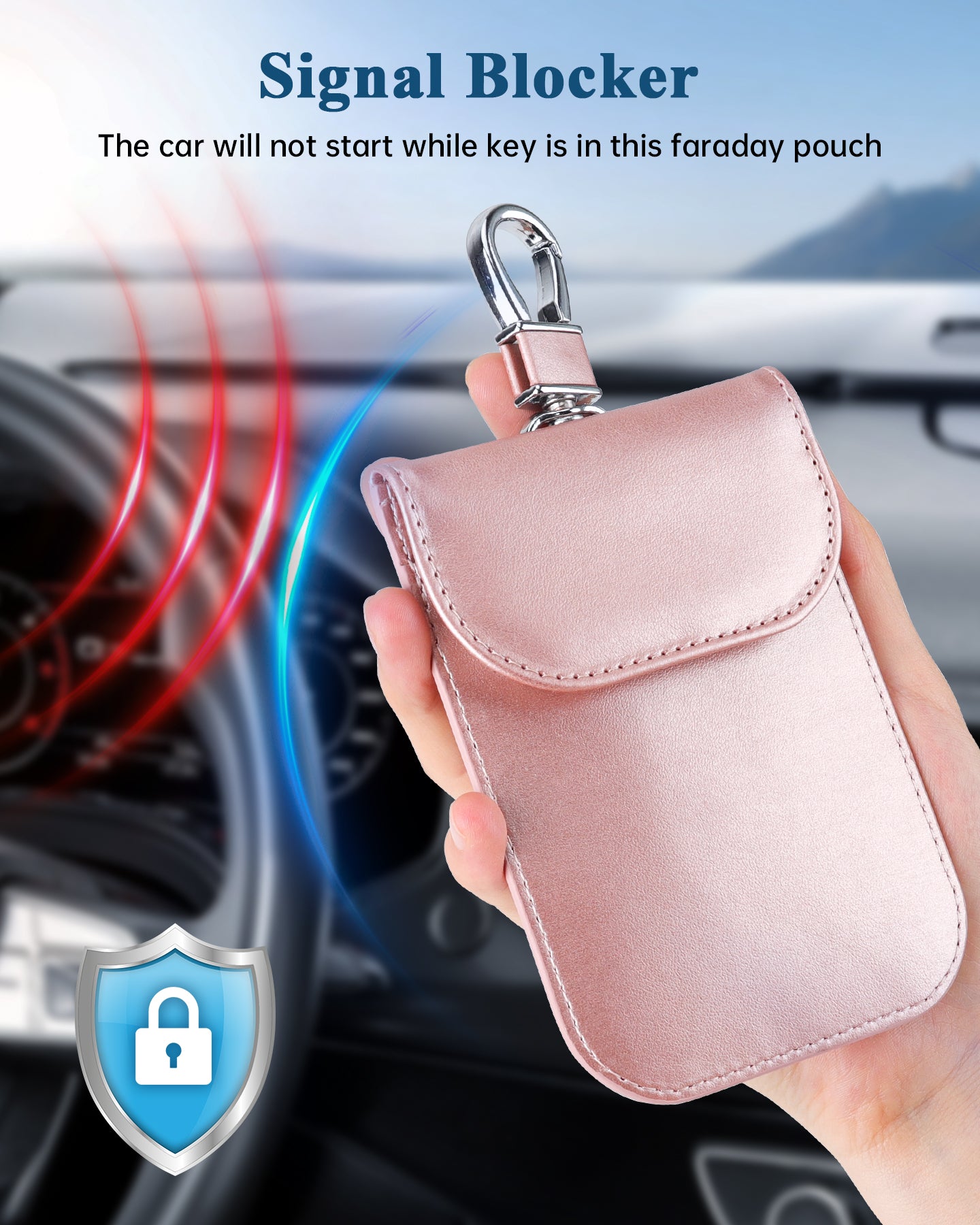 Faraday Bag for Key Fob (1/2 Pack) Car RFID Signal Blocking, Anti