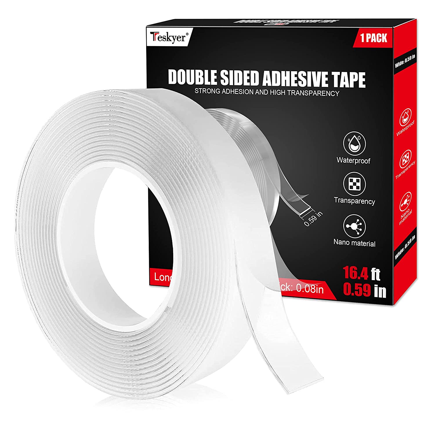  Double Sided Tape for Walls (2 Pack)- Heavy Duty