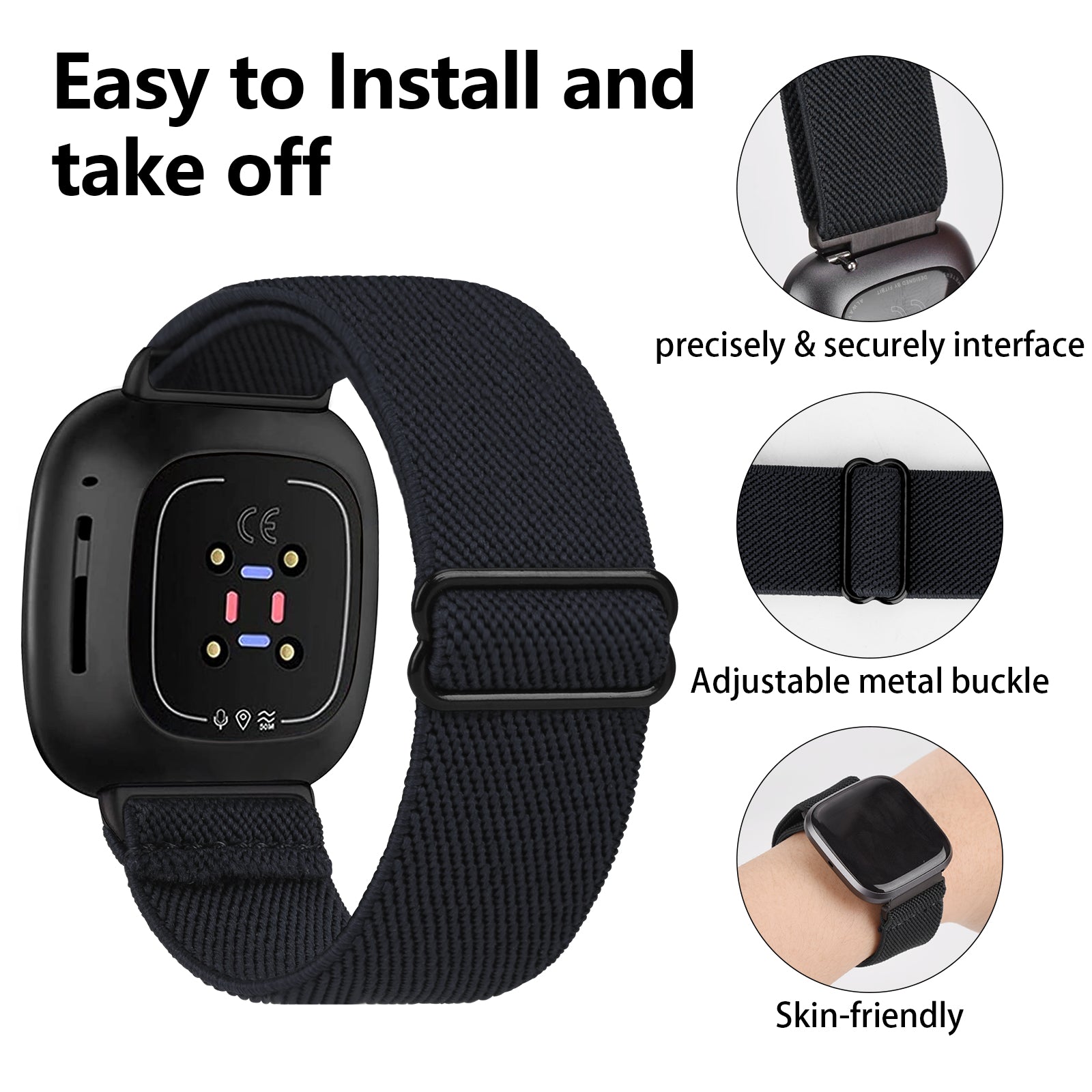 Graphic Stretch Band For Fitbit Versa & Versa 2