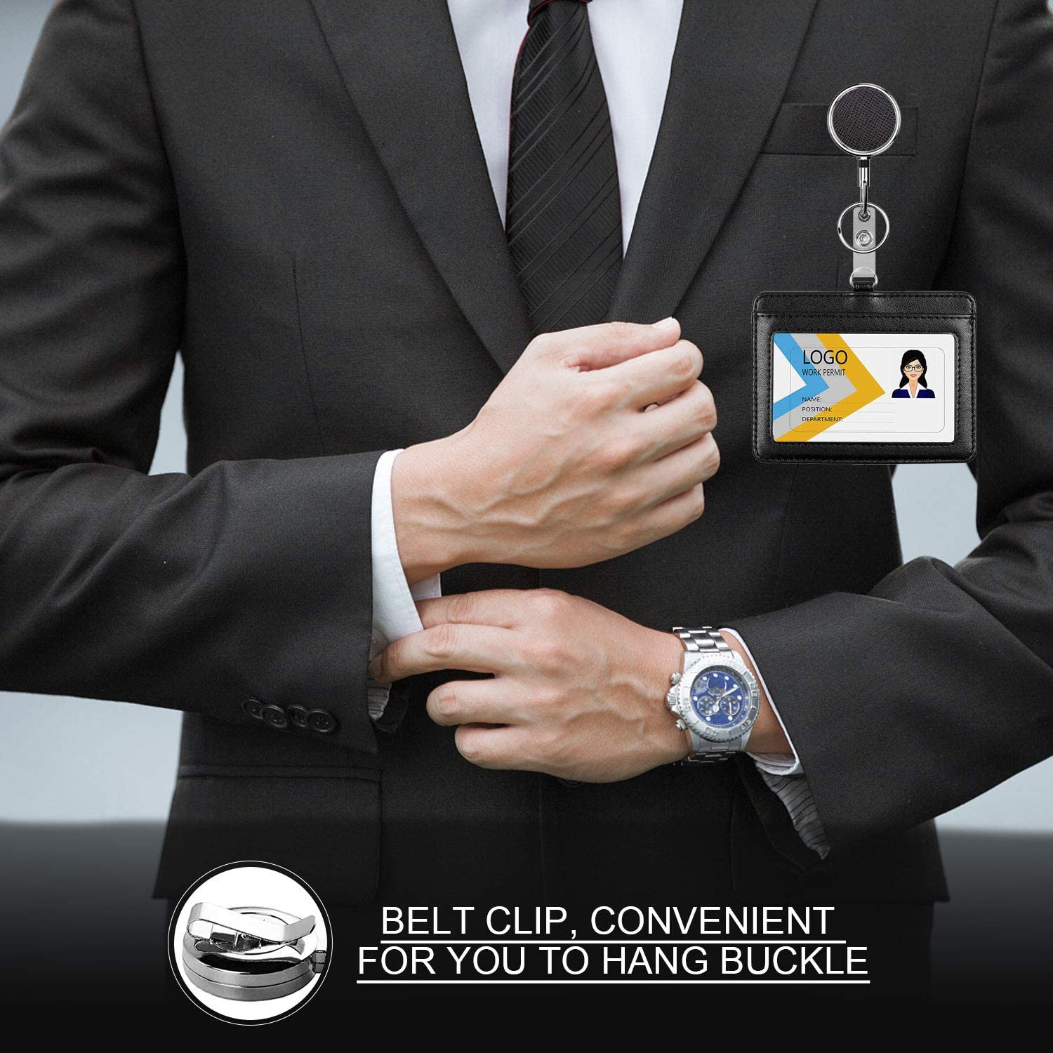 Teskyer Professional Retractable ID Card Badge Holder Reel with 360 De –  Teskyer US